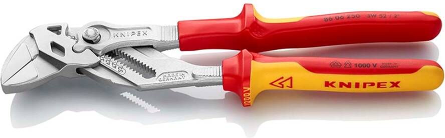 Knipex Sleuteltang | 250 mm Lengte | Tang en Schroefsleutel in Eén | Geïsoleerd | Meer-Componentengrepen 86 06 250 SB