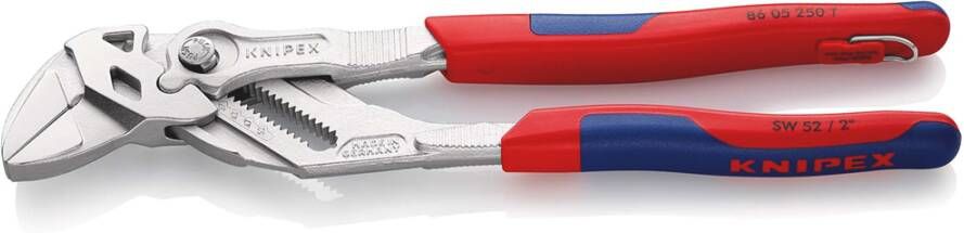 Knipex Sleuteltang | 250 mm Lengte | Tang en Schroefsleutel in Eén | Meer-Componentengrepen 86 05 250 T BK