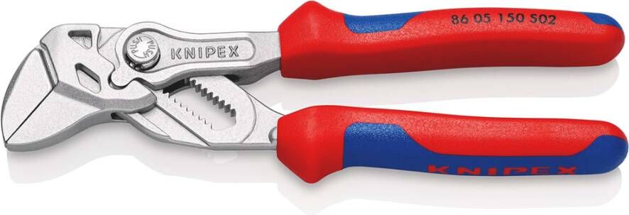 Knipex Sleuteltang Met Ruw Gemaakte Bekken | 150 mm Lengte | Meer-Componentengrepen | Verchroomd 86 05 150 S02