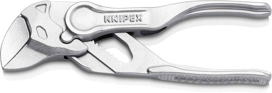 Knipex Sleuteltang XS | 100 mm Lengte | Tang en Schroefsleutel in Eén | Ruwe Oppervlakken | Rood 86 04 100 BK