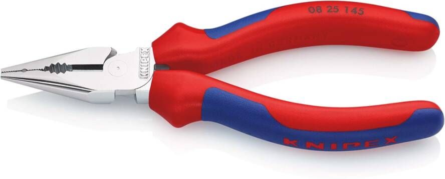 Knipex Spitse kombitang | Meer-componentengrepen | Verchroomd | Lengte 145 mm | Zelfbedieningskaart blister 08 25 145 SB