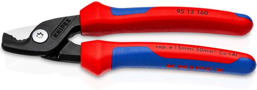 Knipex StepCut kabelschaar | Meer-componentengrepen | Gebruineerd | Lengte 160 mm 95 12 160 SB