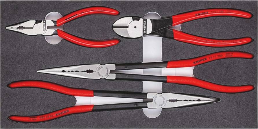 Knipex Tangenset met schuimrubberen inlay 00 20 01 V16