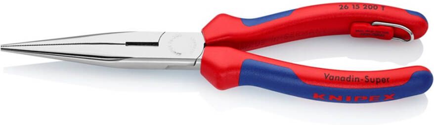 Knipex Telefoontang recht + zijsnijder 200 mm 26 15 200 T BK
