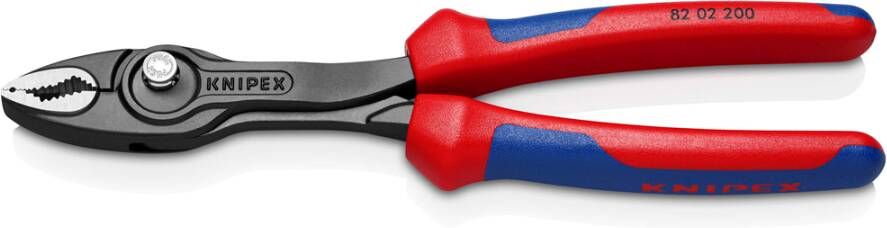 Knipex TwinGrip verstelbare grijptang | Meer-componentengrepen | Zwart geatramenteerd | Lengte 200 mm | Zelfbedieningskaart blister 82 02 200 SB