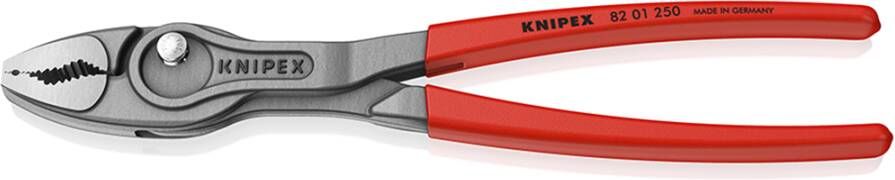 Knipex TwinGrip voor- en zijsnijtang | Antislip kunststof bekleed | Grijs geatramenteerd | Lengte 250 mm | Zelfbedieningskaart blister 82 01 250 SB