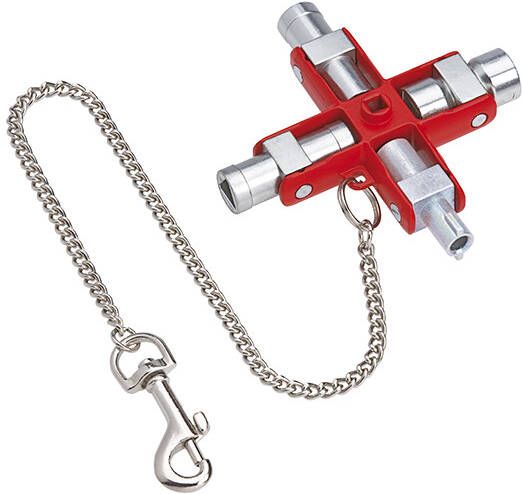 Knipex Universele sleutel voor alle standaard schakelkasten en afsluitsystemen 90 mm 001106