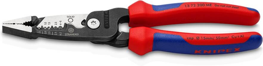 Knipex WireStripper metrisch model | Meer-componentengrepen | Zwart geatramenteerd | Lengte 200 mm 13 72 200 ME SB