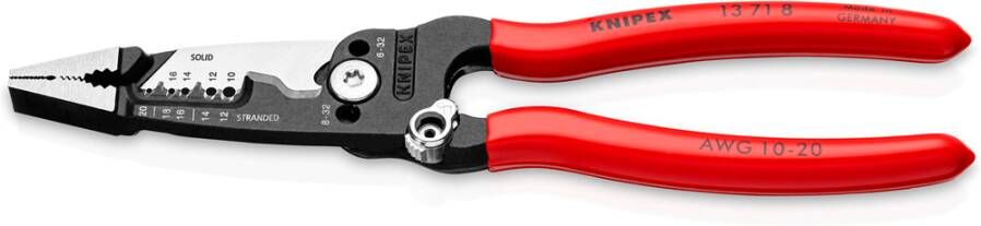 Knipex WireStripper multifunctionele tang | Voor elektricien | Amerikaans model | Kunststof bekleed 13 71 8