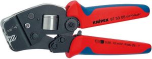 Knipex Zelfinstellende krimptang voor adereindhulzen gebruineerd | 190 mm