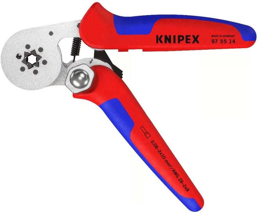 Knipex Zelfinstellende krimptang voor adereindhulzen | Met zij-invoering 975514