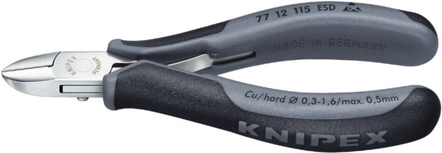 Knipex Zijsnijtang ronde kop + draadkl.115 mm E 7712115ESD