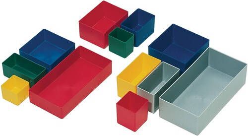LA-KA-PE Inzetbak | 160 x 106 x 54 mm | rood PK | voor schuifladen en assortimentskisten | 25 stuks E54-4 ROT