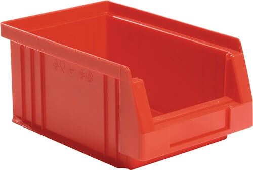 La-Ka-Pe Magazijnbak | L164xB105xH75 mm | PP rood | 25 stuks 01850 02 01 01850 02 01