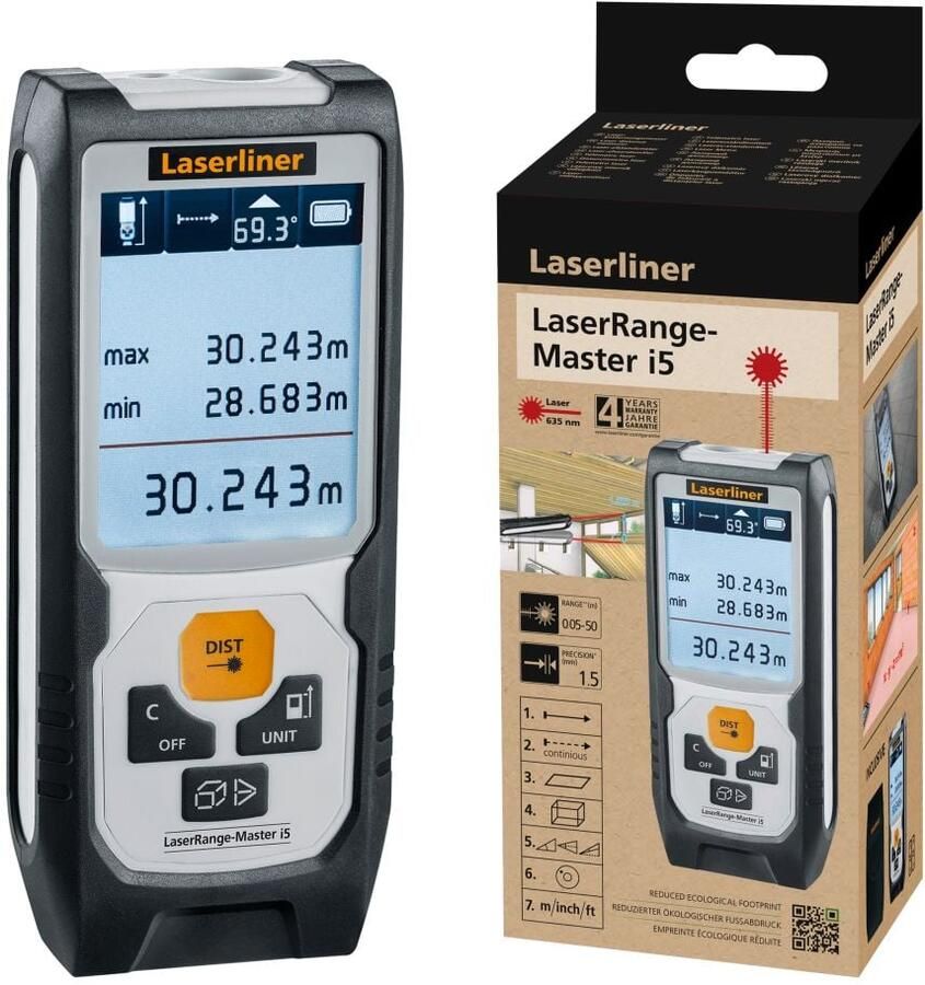 Laserliner LaserRange-Master i5 Laser afstandsmeter 080.835E