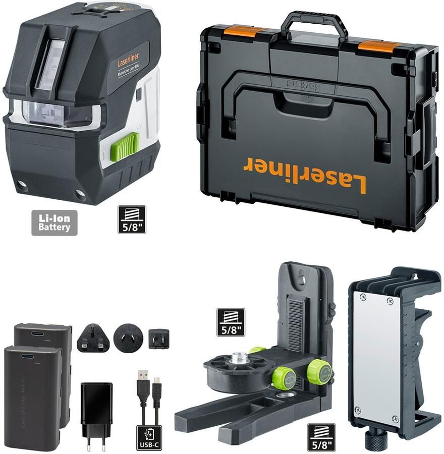 Laserliner MasterCross XPG Pro Kruislijnlaser | 2 x Lithium in L-Box 031.430L