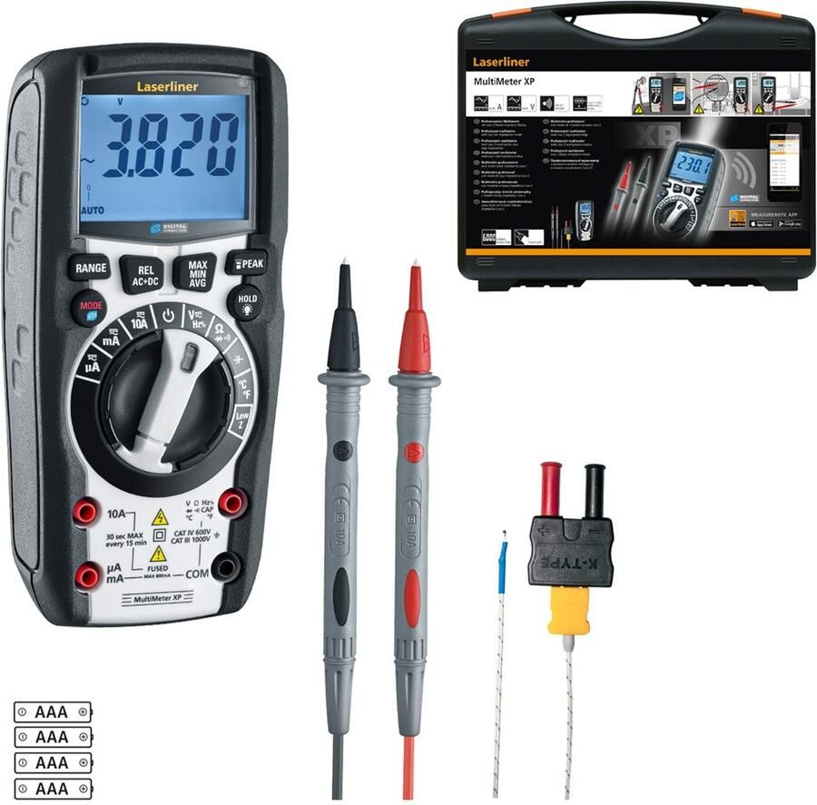 Laserliner MultiMeter XP MulitiMeter XP | Digitaal | Bluetooth 083.037A
