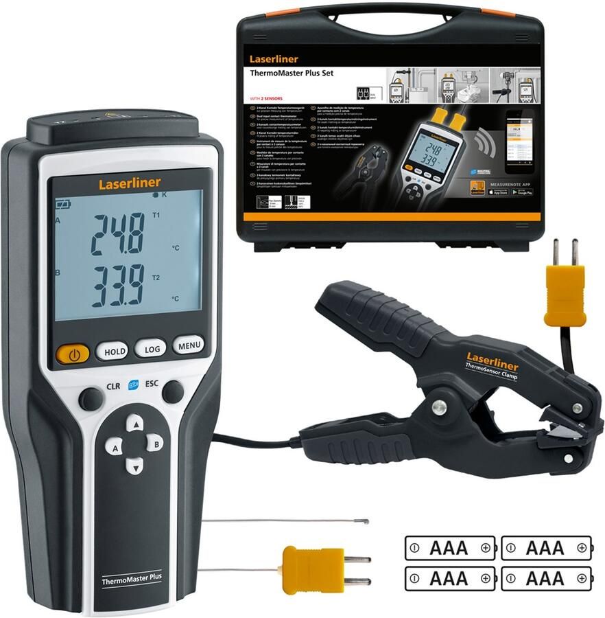 Laserliner ThermoMaster Plus | Thermometer | koffer | Bluetooth 082.036A - Foto 2