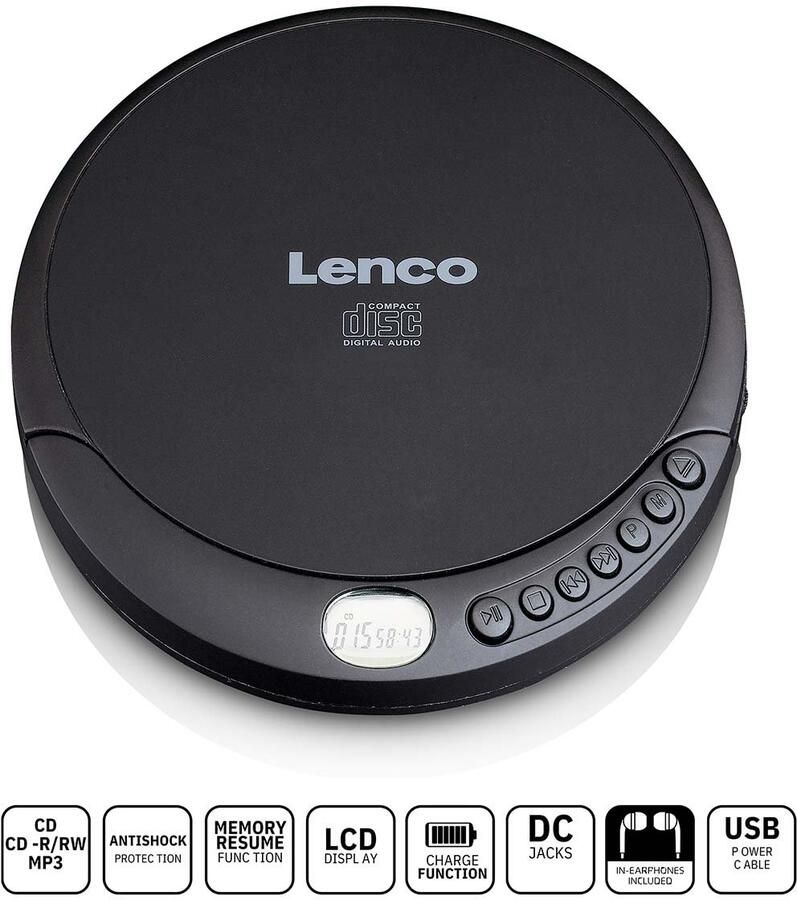 Lenco Draagbare CD-speler met oplaadfunctie CD-010