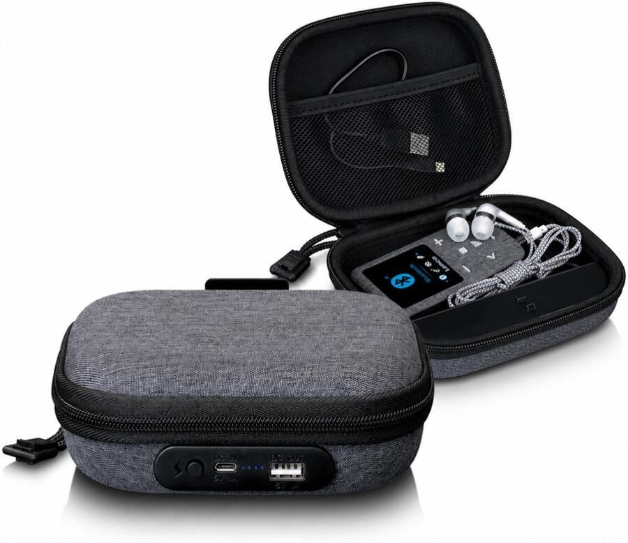 Lenco Koffer met ingebouwde powerbank Grijs PBC-20GY