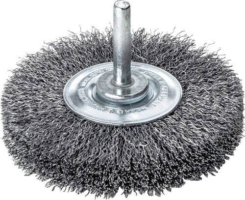 Lessmann Ronde borstel | d. 70 mm schacht 6 mm draaddikte 0 3 mm | staal 13 mm 15.000 omw min | Max. toerental 15000 min-¹ | 1 stuk 417163