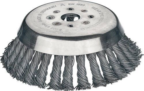 Lessmann Staaldraadborstel | d. 155 mm draaddikte 0 5 mm | staal 12 mm gat 25 4 mm | 10.000 omw min | 1 stuk 4752M101