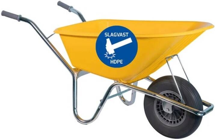 Little Jumbo Bouwkruiwagen | HDPE | Geel | Anti-lek Wiel | 100 liter 1251000885
