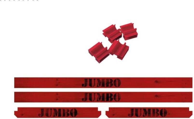 Little Jumbo Kantplankenset | 185 cm | Inclusief Houders 411610018