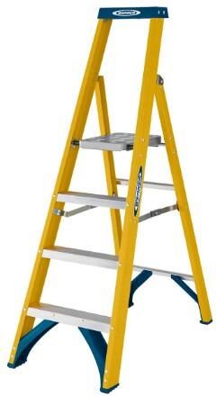 Little Jumbo Fiberglass Trap Werner platform stepladder | 1x4 7170418