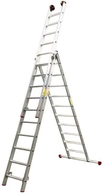 Little Jumbo Opsteekladder SuperPRO recht | 3x14 treden | met stabilisatiebalk 1250470314