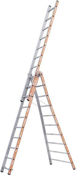 Little Jumbo Reformladder 1253 | met uitgebogen bomen | 3x10 sporten 1201253010