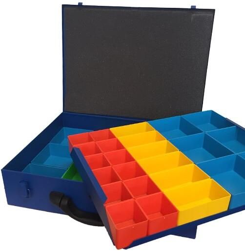 Little Jumbo STALEN ASSORTIMENTSKOFFER 100 MM MET 32 INZETBAKJES 2150110032