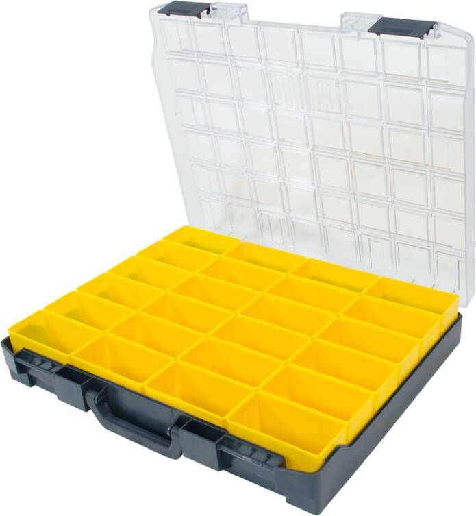 Little Jumbo Zevim Kunststof Assortimentskoffer | 24 Inzetbakjes | Geel 2153306624
