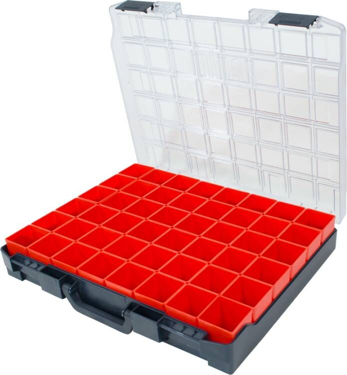 Little Jumbo Zevim Kunststof Assortimentskoffer | 48 Inzetbakjes | Rood 2153306648