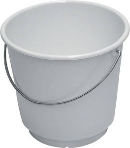 Lockweiler Emmer | 10 l polyethyleen wit | geschikt voor levensmiddelen | d. 290 mm | hoogte 265 mm | 1 stuk 101021001