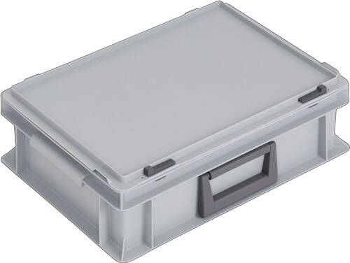 Lockweiler Kunststof koffer | L400xB300xH133 mm PP 1 greep | schuifsluiting grijs 10 l | 1 stuk PC10-139. 210.110. 118 PC10-139. 210.110. 118