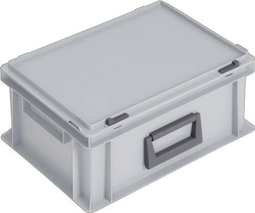 Lockweiler Kunststof koffer | L400xB300xH183 mm PP 1 greep | schuifsluiting grijs 14 l | 1 stuk PC14-139. 214.110. 118 PC14-139. 214.110. 118