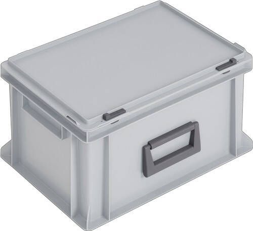 Lockweiler Kunststof koffer | L400xB300xH233 mm PP 1 greep | schuifsluiting grijs 20 l | 1 stuk PC20-139. 220.110. 118 PC20-139. 220.110. 118