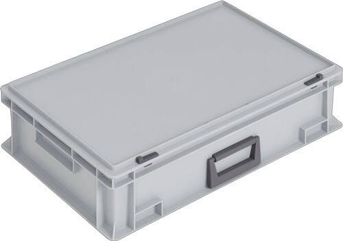 Lockweiler Kunststof koffer | L600xB400xH163 mm PP 1 greep | schuifsluiting grijs 33 l | 1 stuk PC33-139. 233.110. 118 PC33-139. 233.110. 118