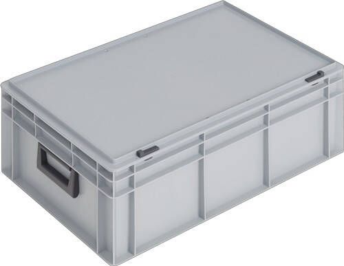 Lockweiler Kunststof koffer | L600xB400xH233 mm PP 2 grepen | schuifsluiting grijs 42 l | 1 stuk PC422M-139242210118