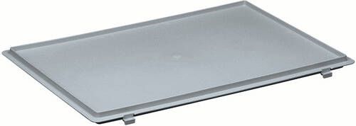 Lockweiler Scharnierdeksel | polypropyleen L600xB400mm | grijs voor transport-stapelkratten | 1 stuk NBC64-139901620118822