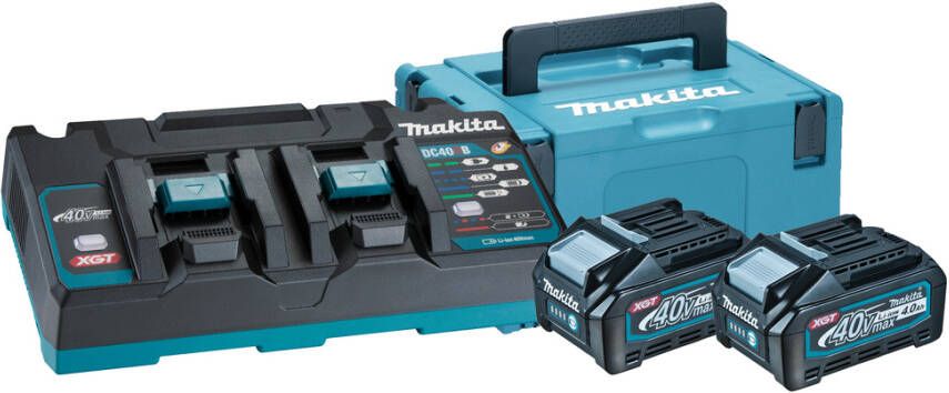 Makita 191U00-8 | Accu Startset | XGT | DC40RB + 2 x Accu BL4040 | 40V max 4.0Ah in MBox 191U00-8