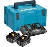 Makita Accessoires 197629-2 starterset 18V Li-Ion 2x 5 0Ah + duolader in Mbox BL1850 DC18RD