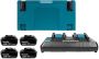 Makita Accessoires 18V Li-Ion accu starterset 198091-4 (4x BL1860B 6.0Ah) + duolader DC18RD in Mbox 198091-4 - Thumbnail 1