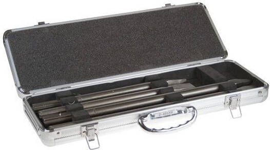 Makita Accessoires 4-delige SDS MAX beitelset: Punt Vlak in aluminium koffer D-42466