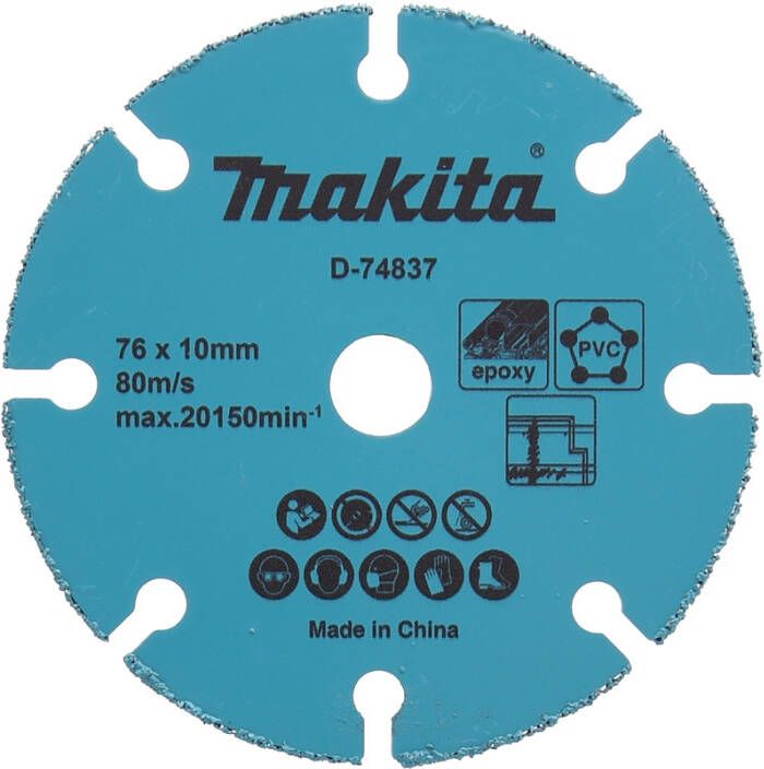 Makita Accessoires 76 mm Doorslijpschijf HM TCG 76x10x1 75mm voor DMC300 D-74837