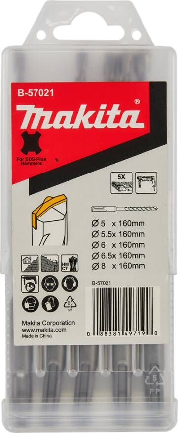 Makita Accessoires B2S: Betonborenset 5-delig B-57021