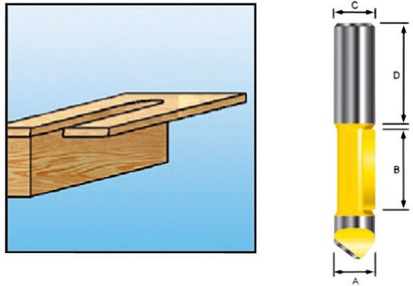 Makita Accessoires Boorfrees HM 8mm S8 D-10578