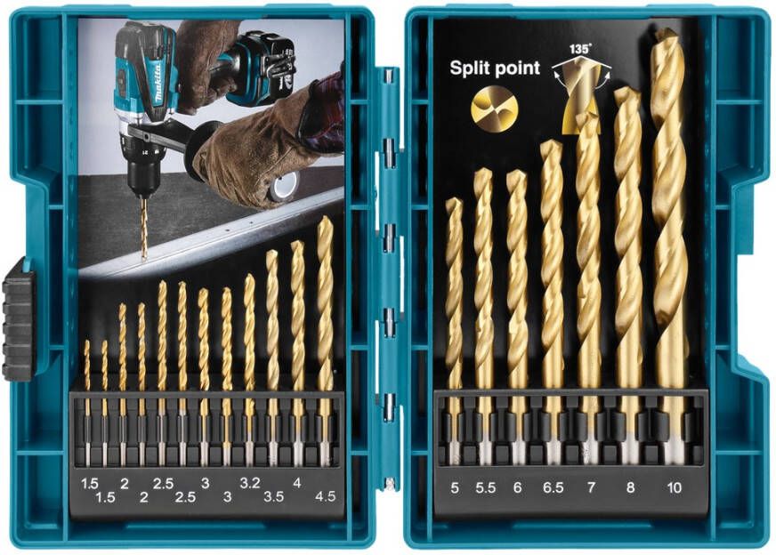 Makita Accessoires Borenset HSS-TiN 19dlg D-67527