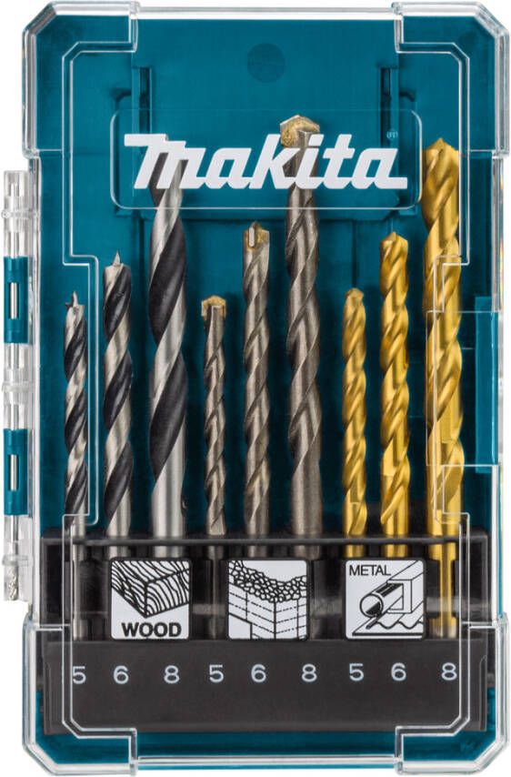 Makita Accessoires Borenset Steen Hout Metaal 9-delig D-71962